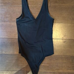 Abercrombie & Fitch Black V Neck Bodysuit